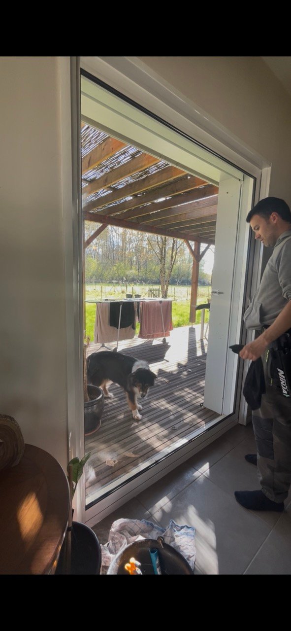 Baie vitrée après nettoyage